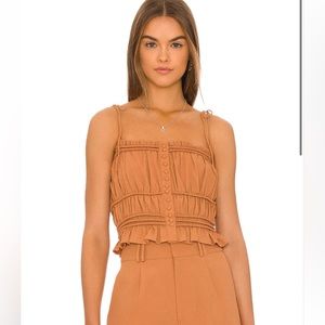 NWT Amuse Society Tasmin Woven Top in Russet, Small